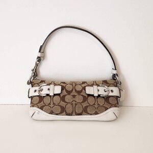 Y2K Coach Signature Baguette (Khaki/Retro Camel/White)